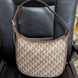 Brown and Cream Patterned Primark Shoulder Bag